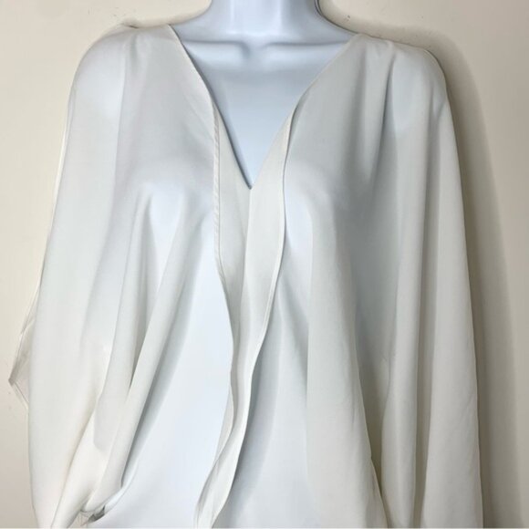 Sugarlips Blouse Top Tiered Flowy Top Off White Open Sleeve Y2k 2000s Size XS - Picture 15 of 16